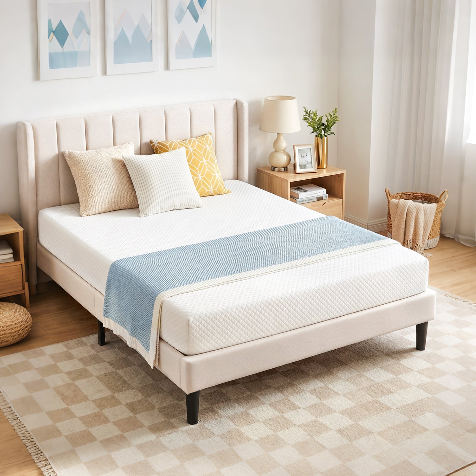Twin Mattress, 6 inch Memory Foam Mattress Bed in a box, with Green Tea Gel, Medium