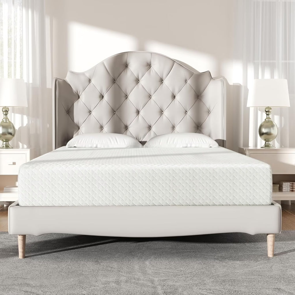 Twin Mattress, 6 inch Memory Foam Mattress Bed in a box, with Green Tea Gel, Medium