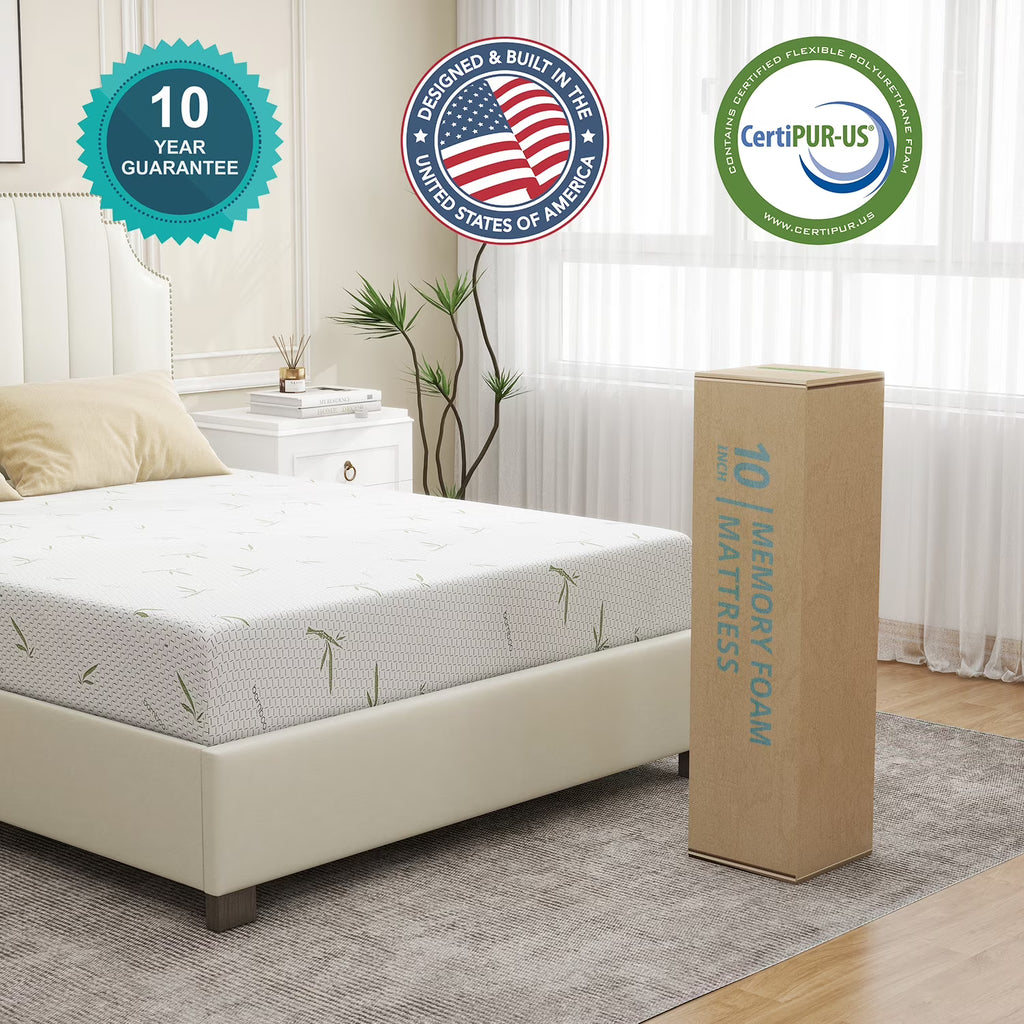 6'' Full Size Memory Foam Mattress with Cover Breathable Bed Mattress in a Box