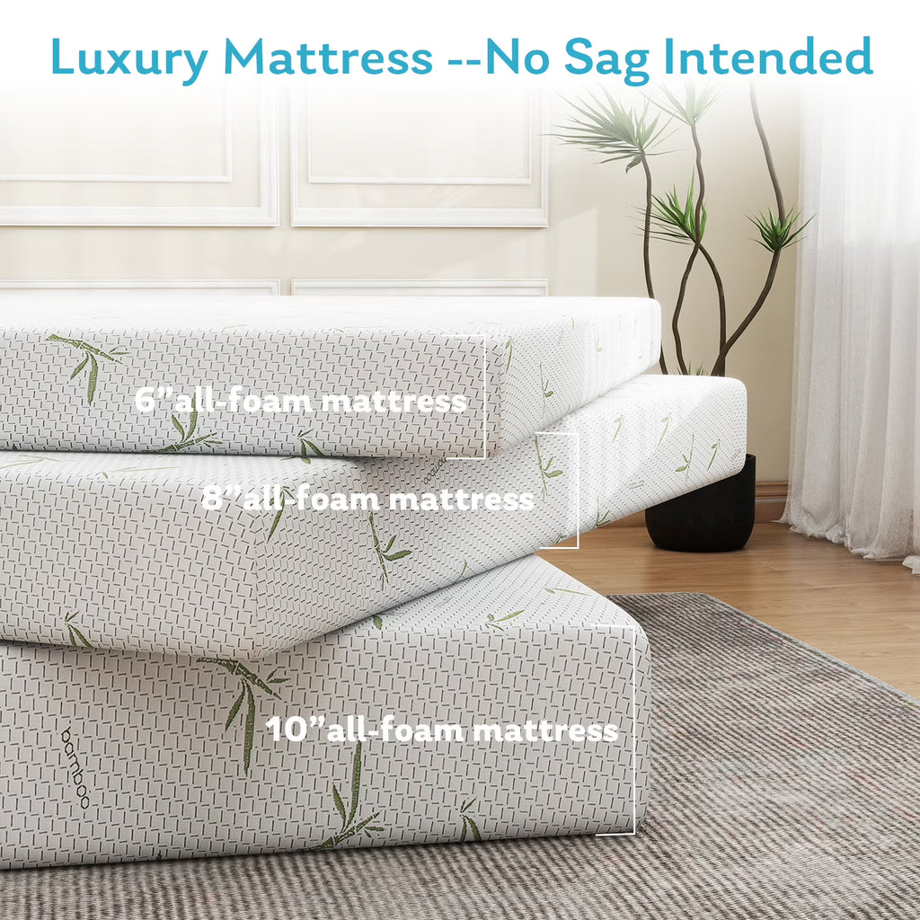 8'' CK Size Memory Foam Mattress with Cover Breathable Bed Mattress in a Box