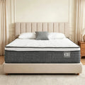 12 Inch King Pocket Spring Mattress, Medium Firm Hybrid Mattress with Multi-Layer Foam, Pressure Relief & Soothing Comfort