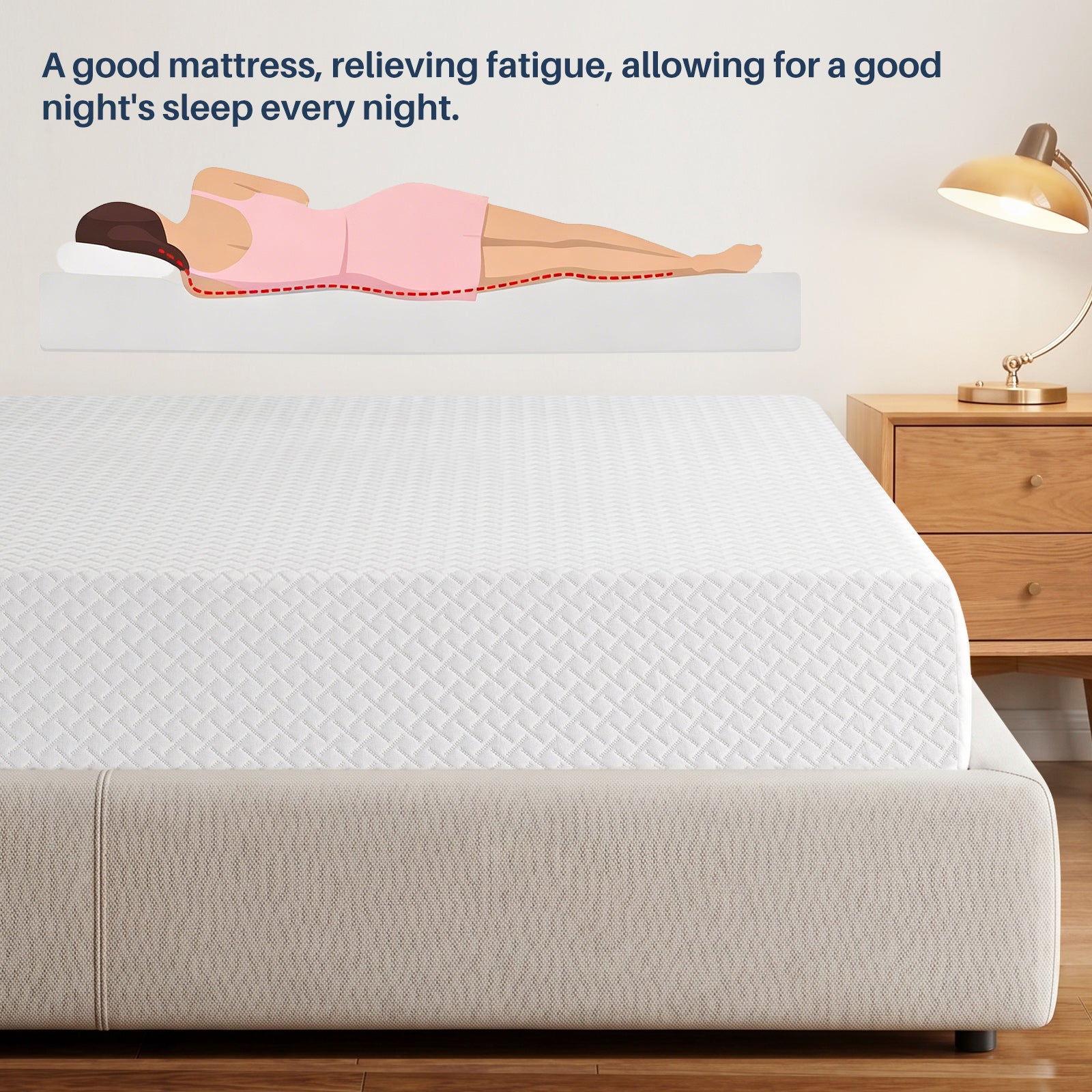 Twin Mattress, 6 inch Memory Foam Mattress Bed in a box, with Green Tea Gel, Medium