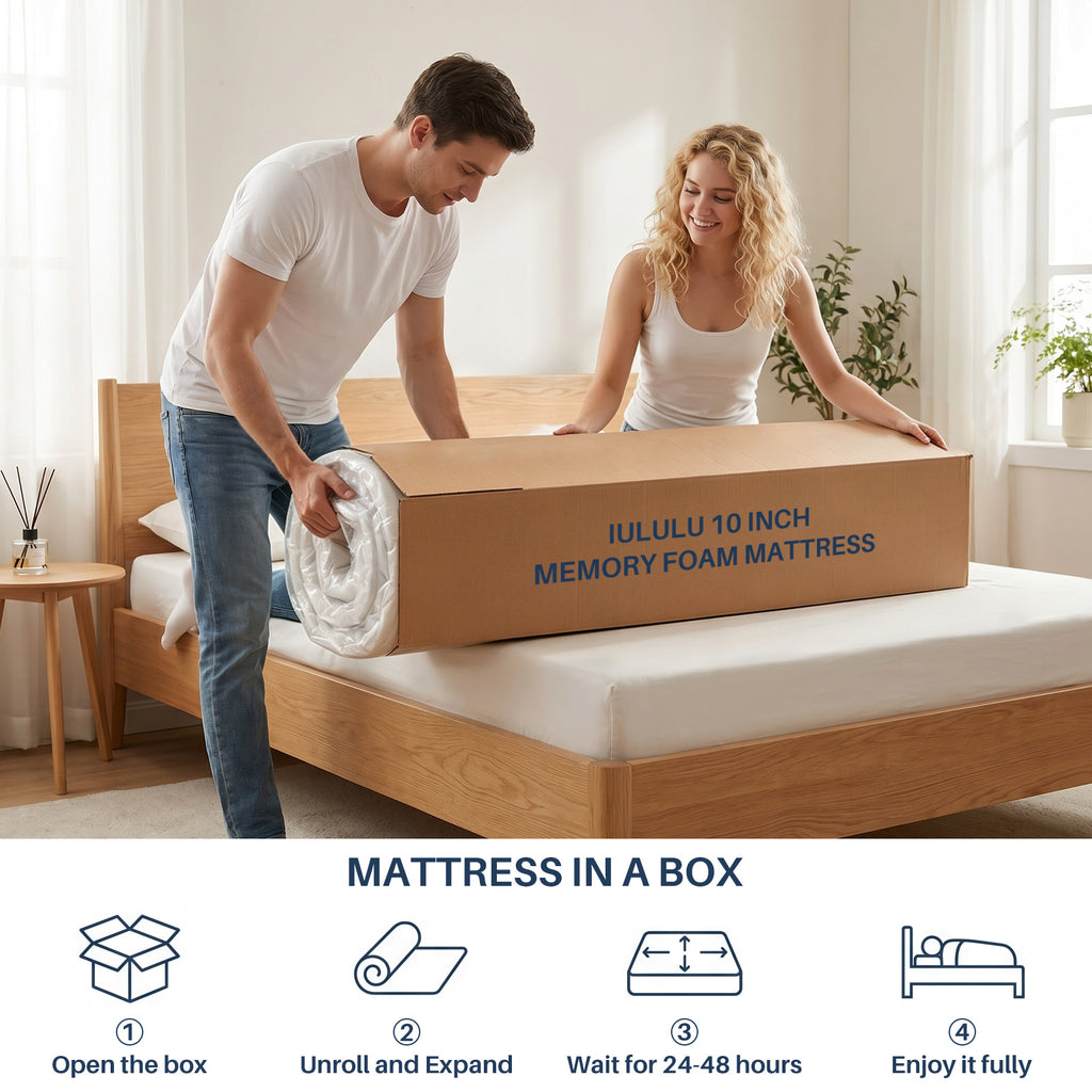 Twin Mattress, 6 inch Memory Foam Mattress Bed in a box, with Green Tea Gel, Medium
